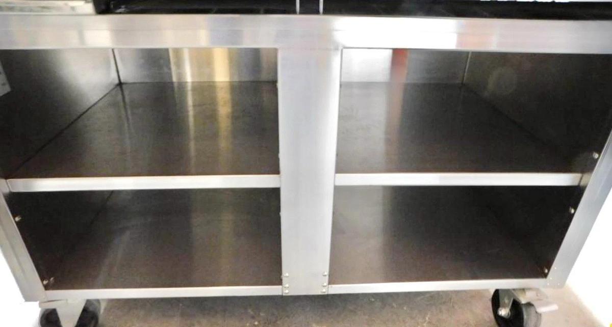 Used Imperial IR-2L-3HT-2XB-F 48" Gas 2-Burner Range, Hot Top Griddle on Storage Base