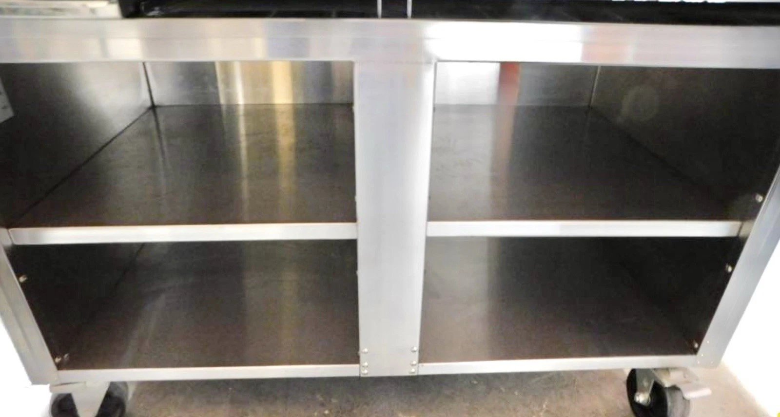Used Imperial IR-2L-3HT-2XB-F 48" Gas 2-Burner Range, Hot Top Griddle on Storage Base