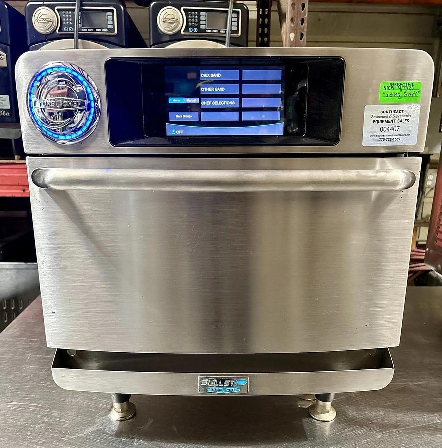 Used 2019 TurboChef Bullet Rapid Cook Ventless Oven, Stores 256 Recipes, 208/240, 1Ph