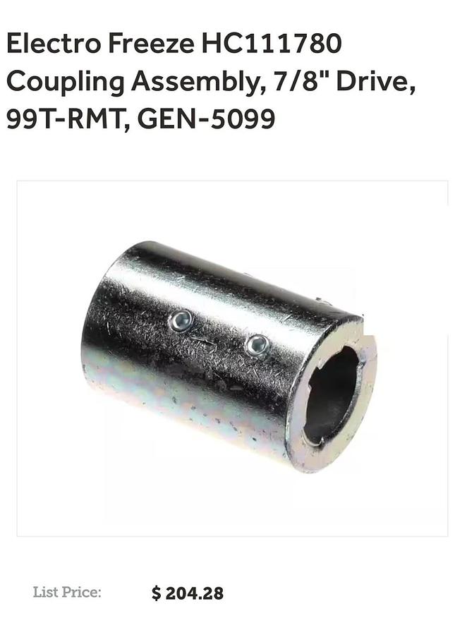 Used Electro Freeze WINSMITH HC153360 Gear Reducer, Left Hand W/Coupling HC111780