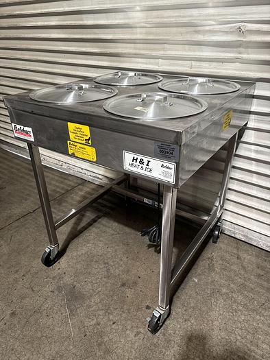 Used Belshaw H&I- 4 Heat & Ice bowl Icer Table 208V/1Ph w/Lids