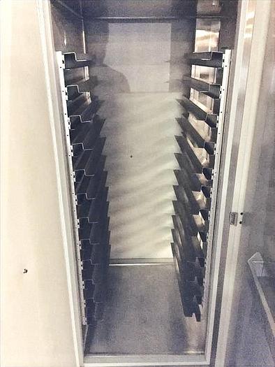 Used Hobart Three Door Stainless Steel Refrigerator w/ Pan Slides