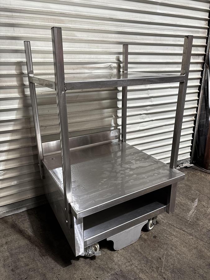 Used Pro Stainless "Heavy Duty" Double Oven Stand with Casters