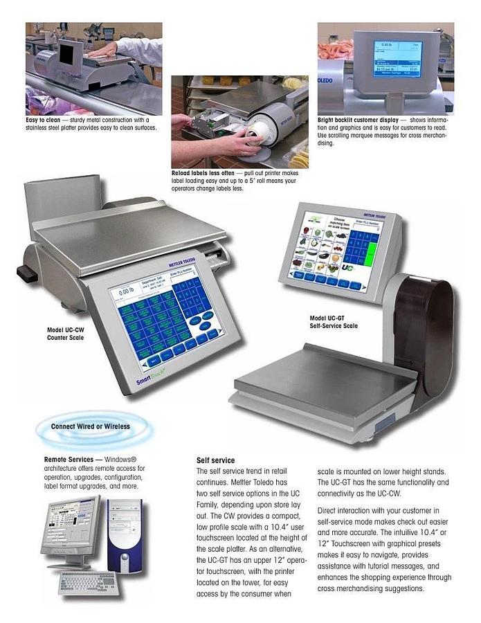 Used Mettler Toledo UCCW Smart Touch Counter Deli Scale with Printer
