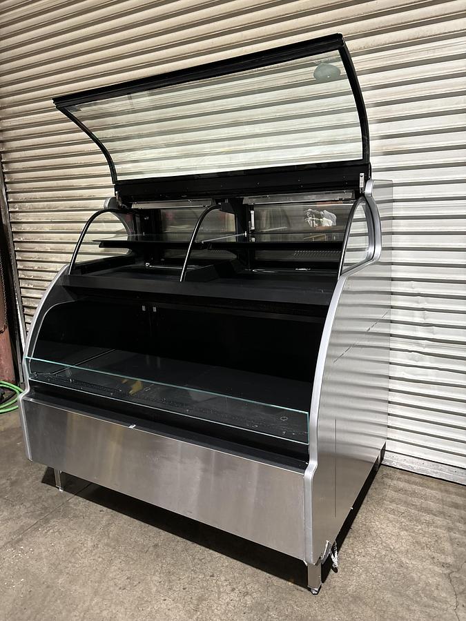 Used Turbo Air TOMW50SBN 50 in Black Dual-Zone Refrigerated Display Case - NICE!!