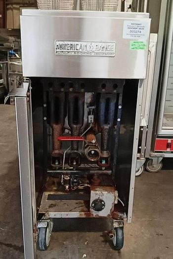 Used American Range 50 lb. All Stainless Gas Deep Fat Fryer - 120,000 BT, AF-45-50