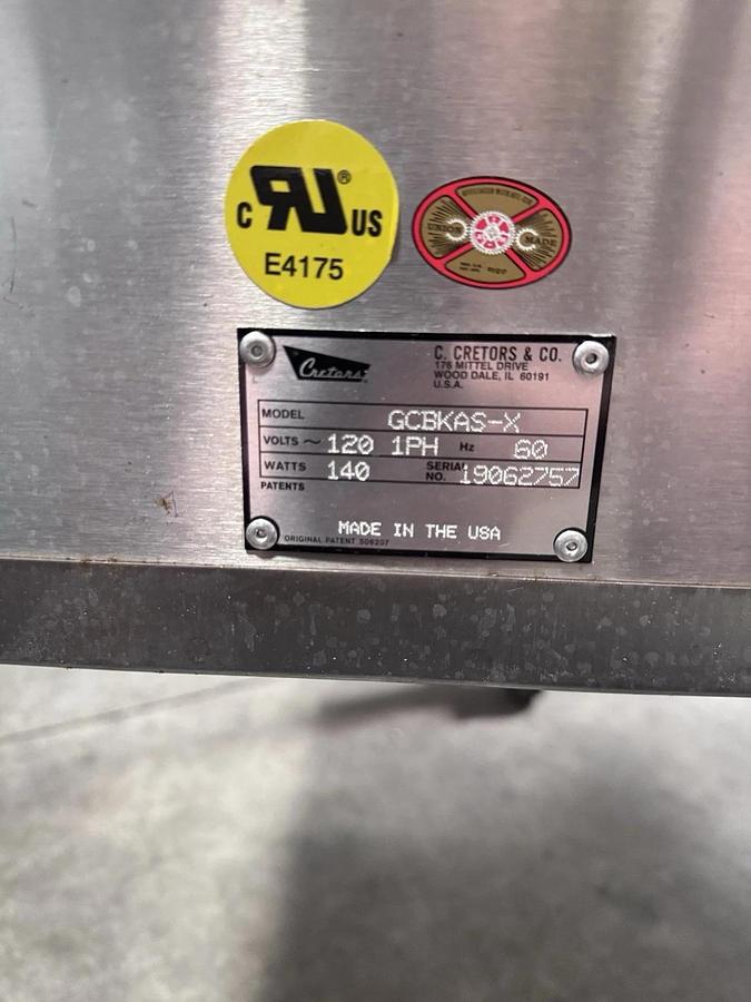 Cretors GCBKAS-X 70" 6 ft. S/S Popcorn Cooling Table with Fan and Double Shelves