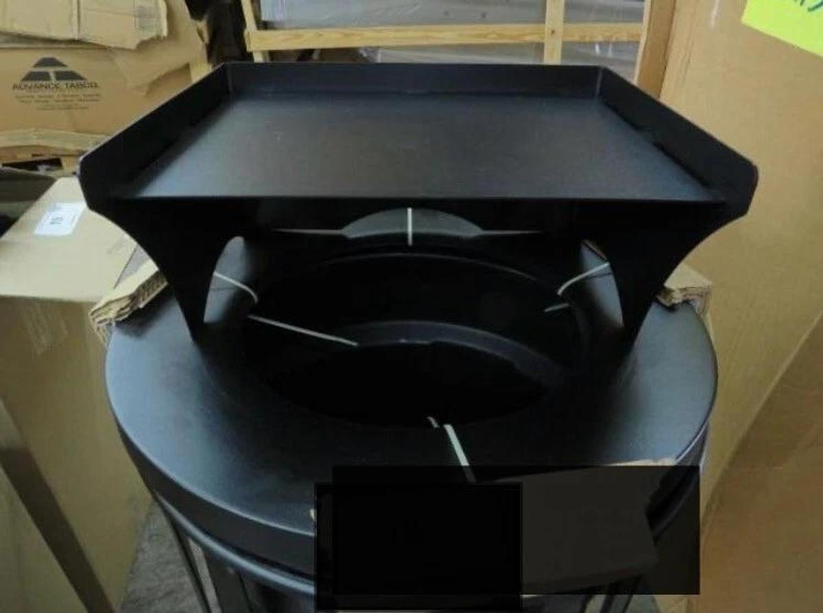 Alpine 38 Gallon Metal Commercial Indoor/Outdoor Waste Receptacle, Trash Can