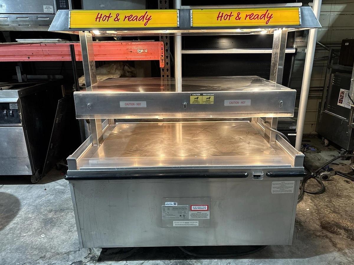 Used Hardt Self Service Heated Island Display, Zone 4, Holds 28 Chicken Domes, TESTED