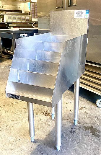 Used Perlick TS12LS Free Standing Underbar 5-Step Liquor Bottle Display w/ Guards NSF