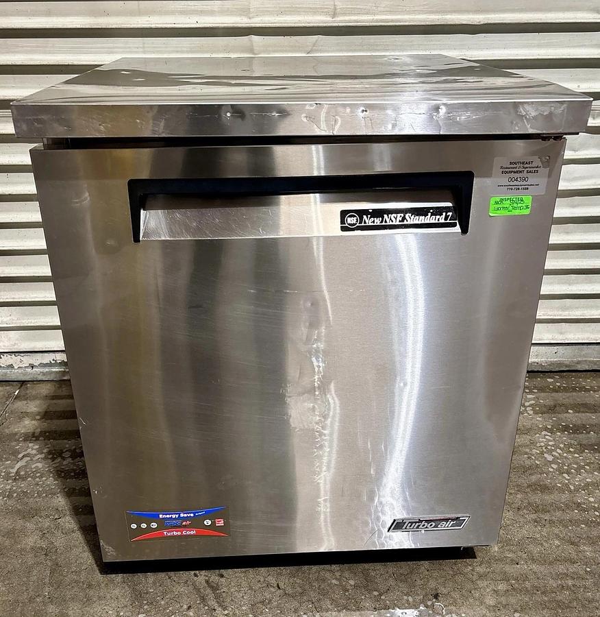 Used Turbo Air TUR-28SD 28" S/S Under Counter Refrigerator ~ Great Condition