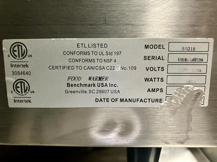 Used Benchmark USA 51018 Humidified Rotating Pretzel Display Warmer with Rack