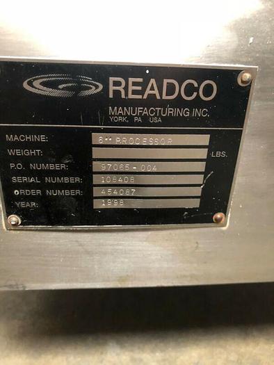 Used Teledyne Readco 6" Processor Continuous Paste Mixer w/ 15HP Motor & Controls