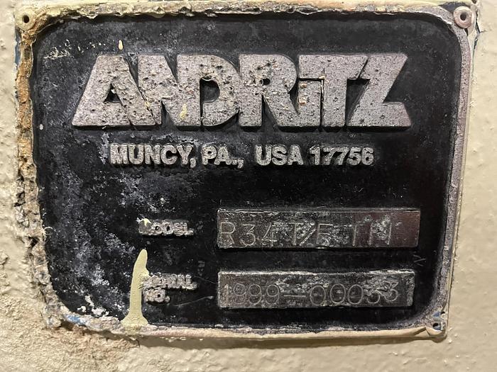 Used ANDRITZ SPROUT WALDRON 34" REFINER MODEL 3