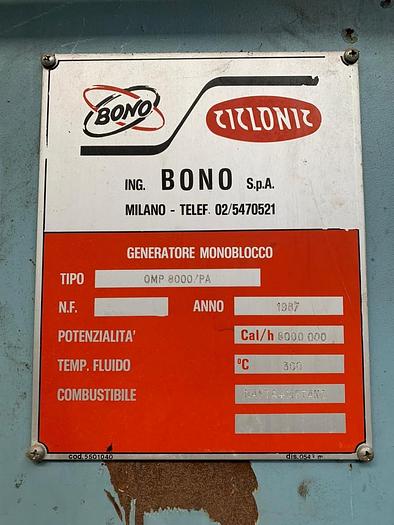Used BOILER BONO OMP 8000/RA