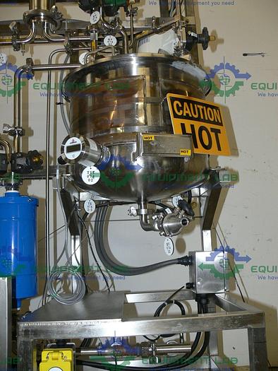 Used ABEC 50 Liter Process Finishing Skid w/ Heat Exchanger, SPX Mixer & Strainer