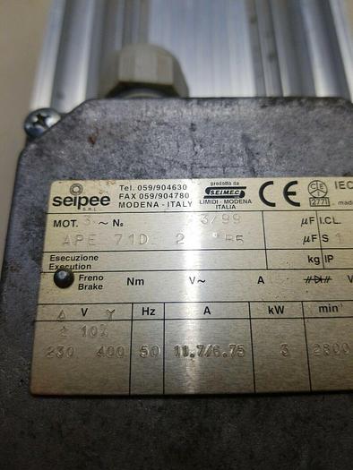 Used SEIPEE ELECTRIC MOTOR APE 71D 2 R5