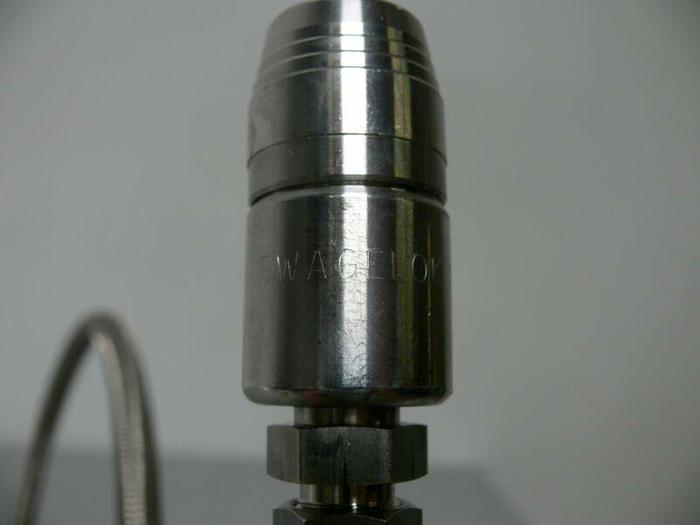 Used 75" Stainless Steel Braided Hose w/ Swagelok 316 QTM2 & QTM4 Quick Connectors