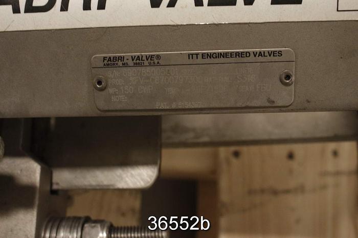 Used Fabri 6" Hand Operated Knife Gate Valve #36552