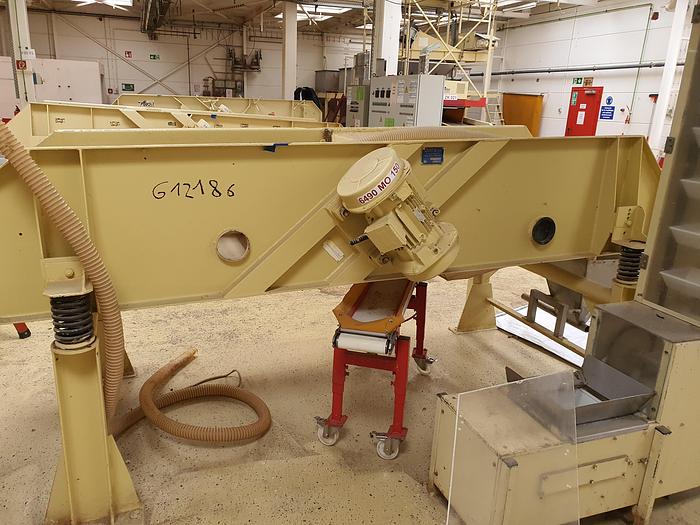 Gebraucht Horizontalsiebmaschine JÖST Type SUF Bj. 1983 mit Profilgestell aus Stahl, lackiert.