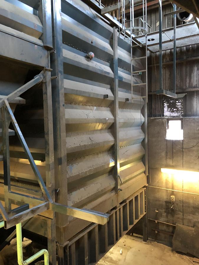 Used Bulk material silo 40 m³ x 4 cells Cimbria Square silo