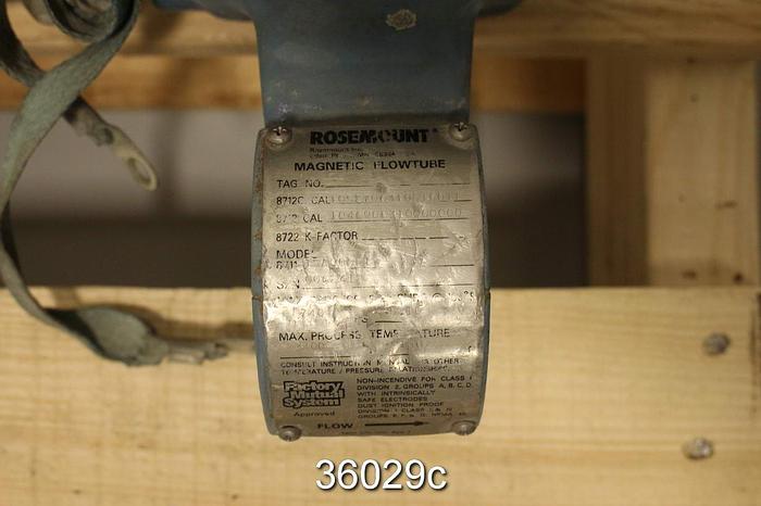 Used Rosemount 8711TSA005R1 0.5" Magnetic Flow Tube #36029