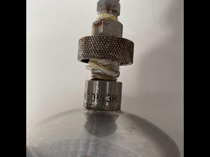 Used Stainless Steel Filter Housing 5" L x 3" Sanitary Fitting w/ Swagelok Valves