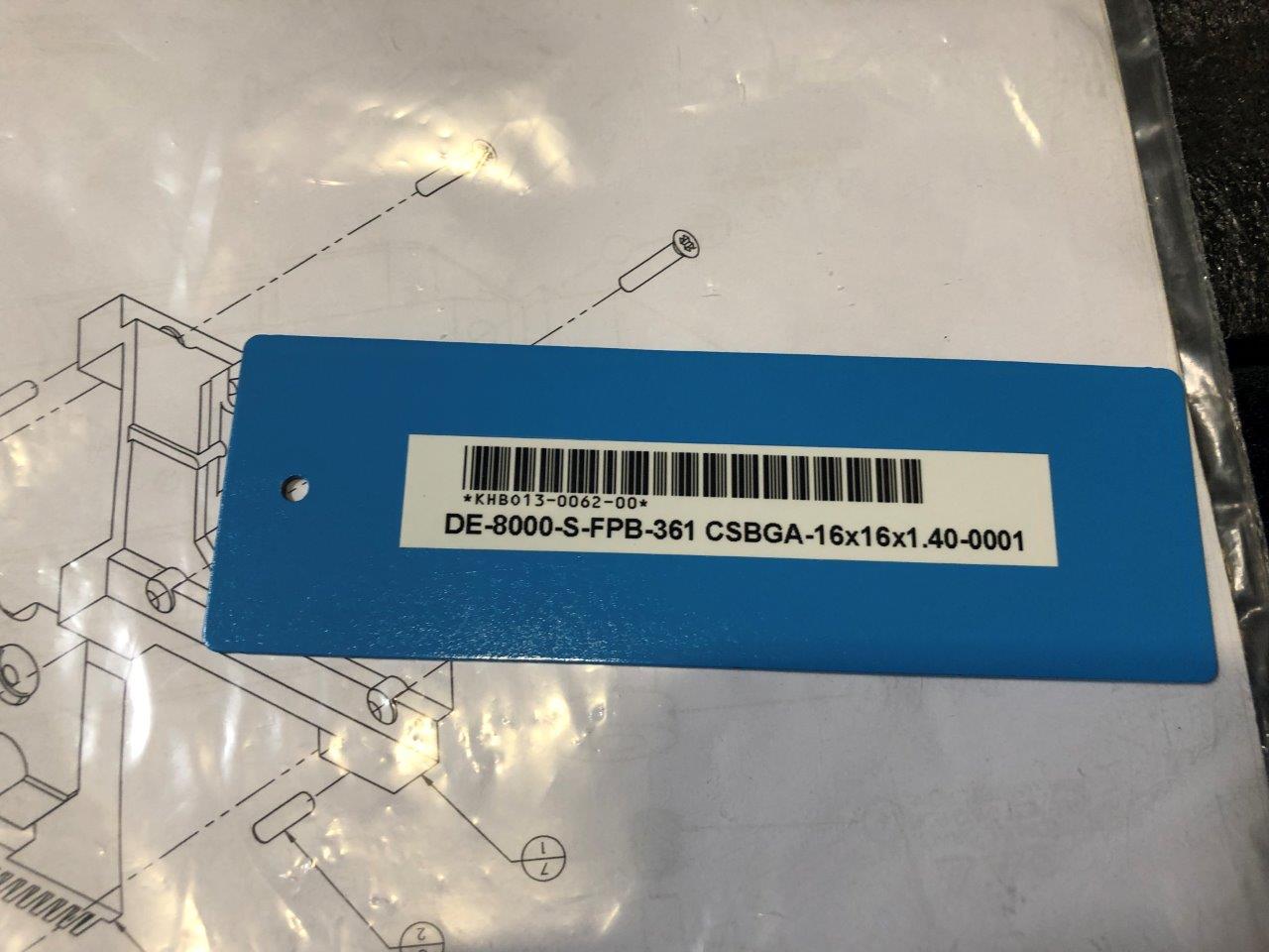 Used Delta Edge DE8000 S-FPB 361 CSBGA 16x16x1.40 Test Handler Kit