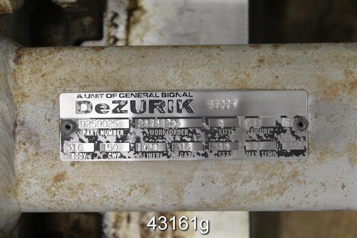Used Dezurik 6" Hand Operated Knife Gate Valve #43161