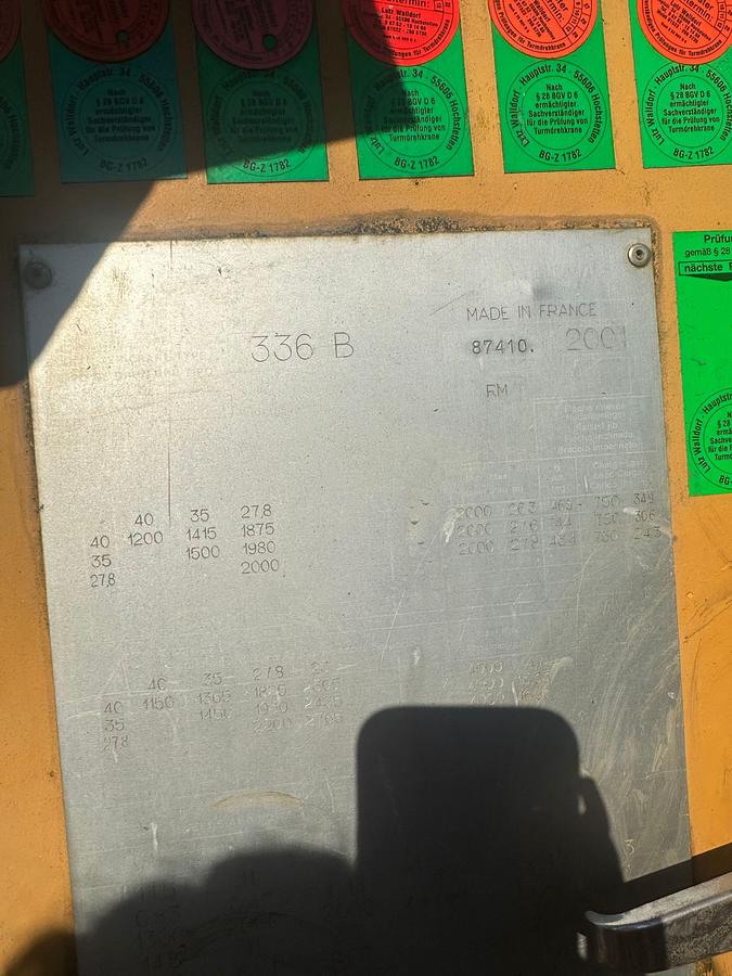 Gebraucht 2001 Potain 336 B