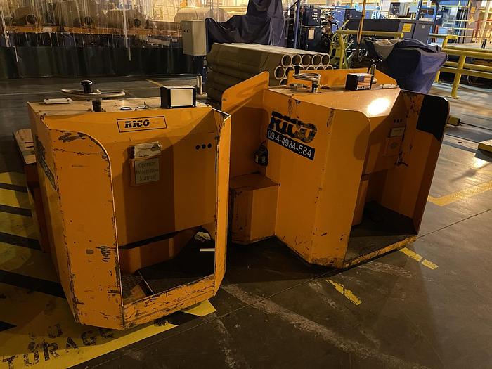 Used RICO MODEL FWH-R-150 ELECTRIC MOBILE LONG FORK JACK