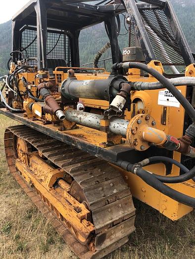 Used HB19356 Drain-hole Drill, mounted on Case 1150C Dozer Jensen JDC HV100  on Case 1150C track drill