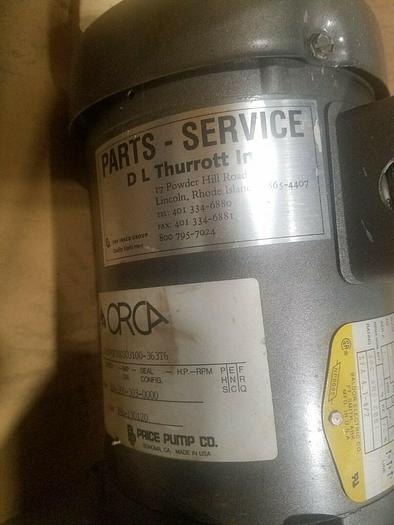 Used Orca Pump 334-300-303-0000 with 1 HP Baldor Motor