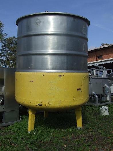 Used Zbiornik z mieszadłem ramowym i płaszczem do chłodzenia i podgrzania poj. 1.800 l