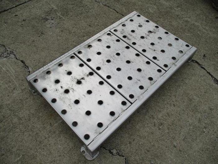 Used Work Platform; 36"x21" Perforated deck for anti-slip, 4"