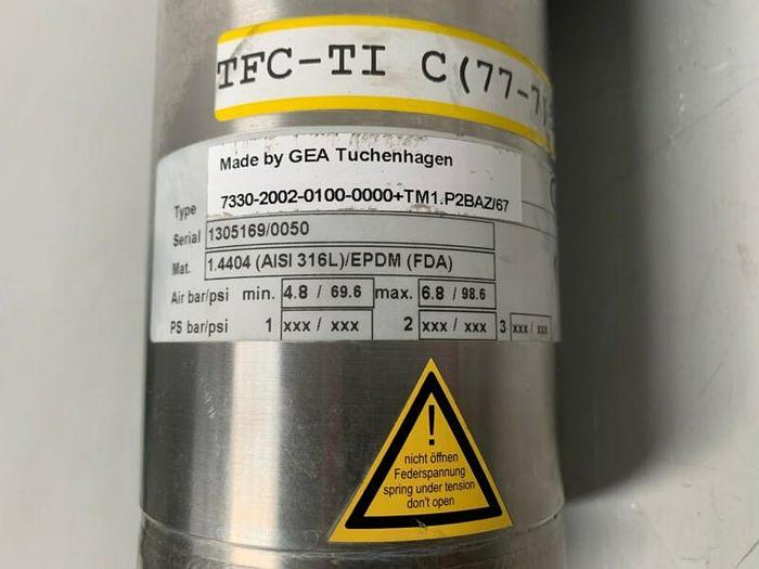 Used GEA Tuchenhagen 7330-2002-0100-0000+TM1.P2BAZ/67 Butterfly Valve w/ 2" Fitting