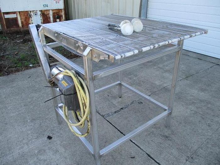 Used Conveyor; Wire Belt; 34"W x 4'L