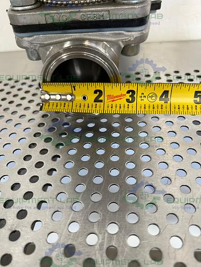 Used ITT Pure-Flo  AP2009  Stainless Steel Diaphragm Valve w/ 2" Sanitary Fitting