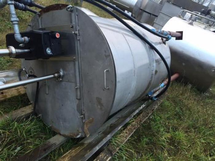 Brugt 1600 liters rustfri tank med varmekappe