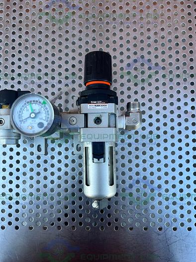 Used SMC  NAW3000 Filter Regulator 7 - 120 PSI w/ SMC Gauge