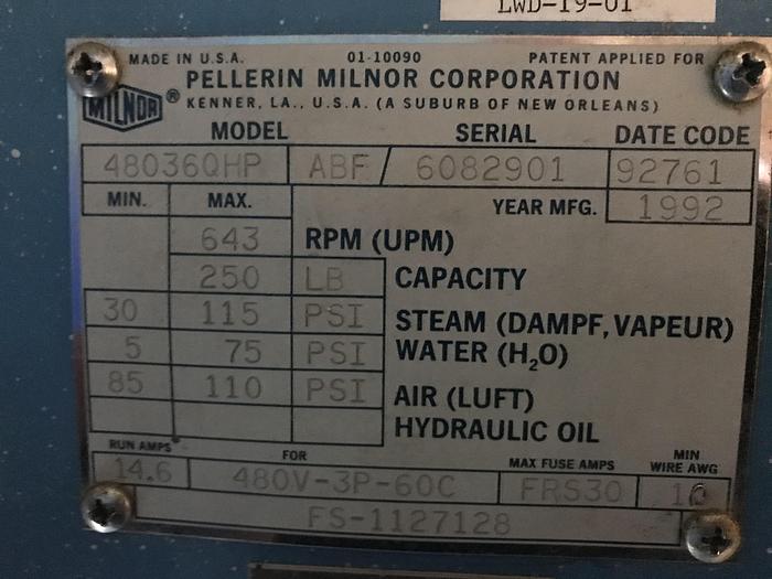 Used 1992 MILNOR 250LB OPEN POCKET