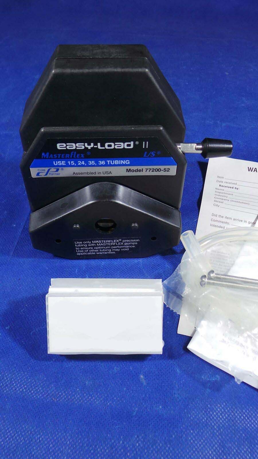 Used Master Flex 77200-52 Pump, Easy - Load II Pump CRS HEAD L/S