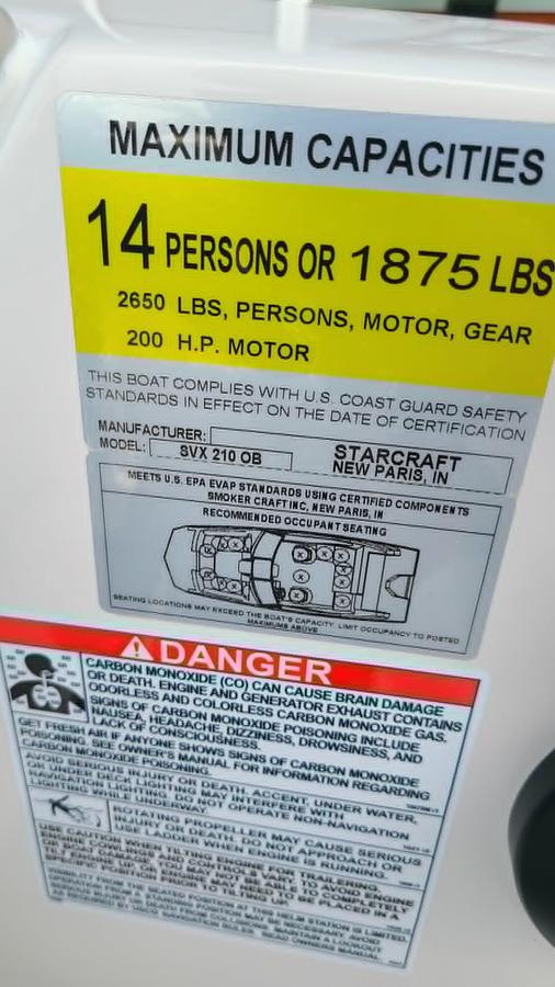 Used 2024 Starcraft Marine SVX 210 DC OB