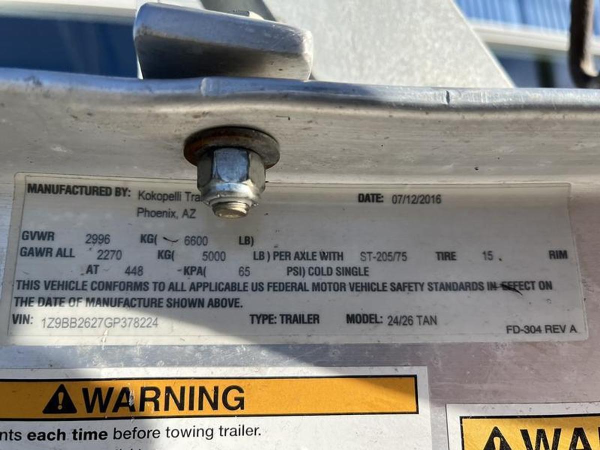 Used 2016 Kokopelli Trailers 24/26 Tandem