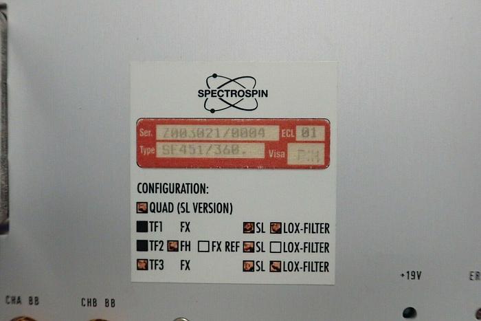 Used Spectrospin Bruker Type SE451/360 SE 451 Unit