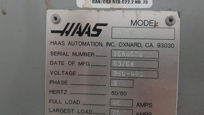 Used 2008 Haas VM-2