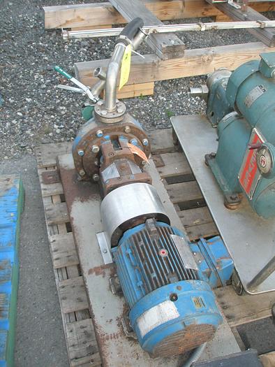 Used Pump, Centrif., 5 HP, S/st, 1 X 1, Peerless, #S735433