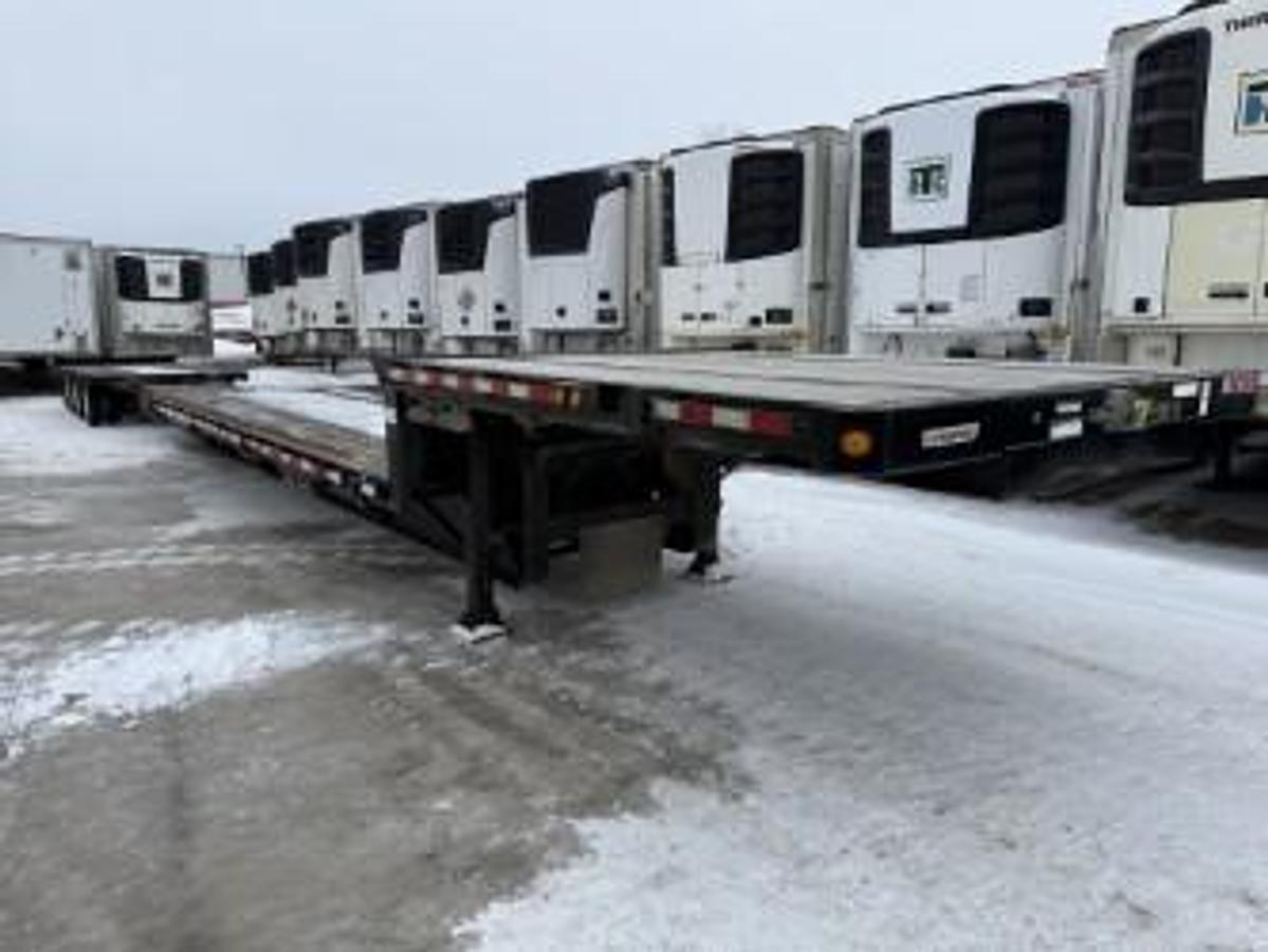 Used 2015 Manac 53' Tridem Extendable/Trombone Step Deck Low Pro