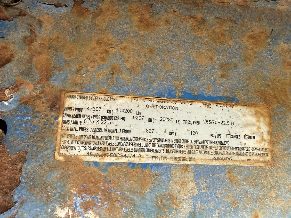 Used 2012 Muvall Tridem Double Drop Ag Trailer Mechanical RGN