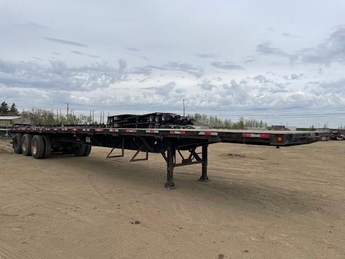 Used 2015 Manac 53' Tridem Flat Deck/Highboy - #FD1014